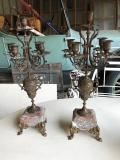 Candelabres paire marbre et regule.JPG